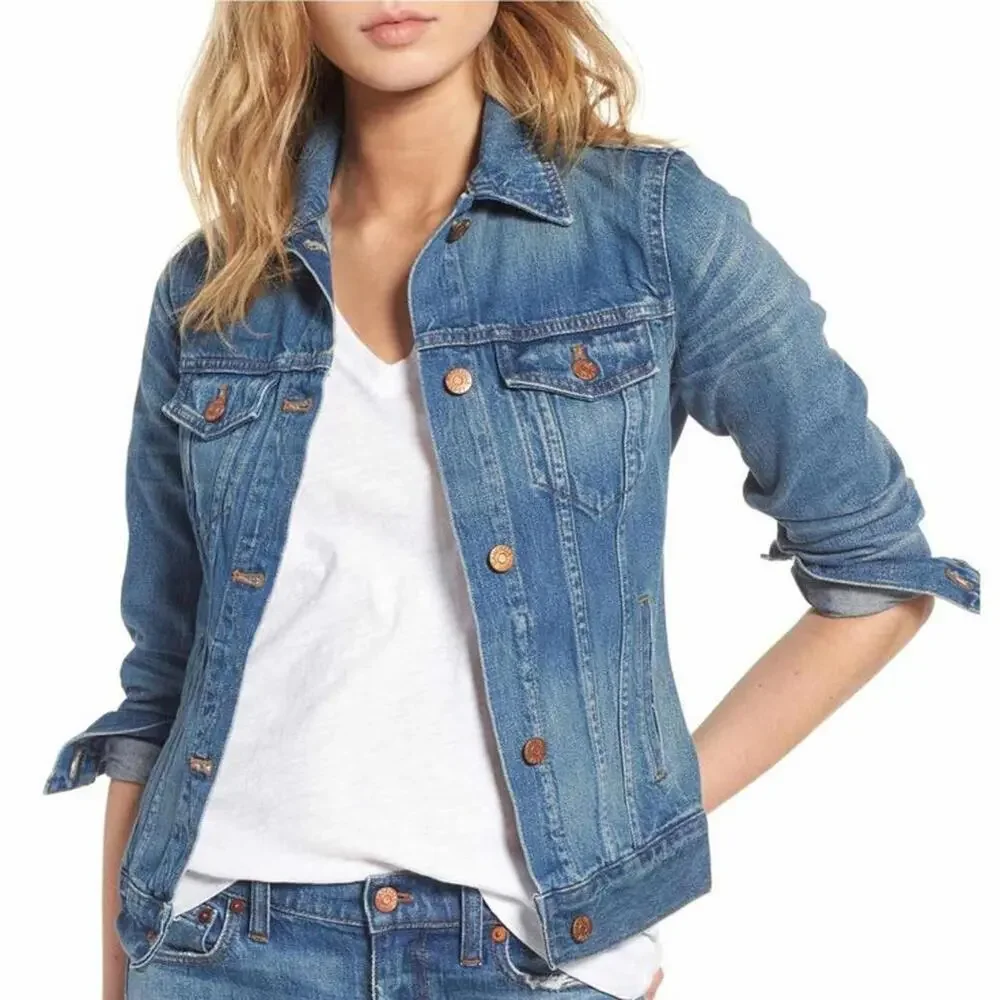 220 Madewell Classic Denim Jacket in Light Wash (Medium, EUC) $130 Retail - Picture 4 of 4
